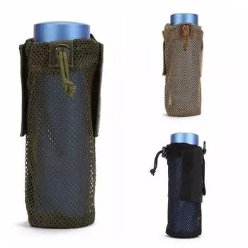 Держатель для бутылки Молл Держатель для бутылки с водой Сетчатая сумка Чехол для бутылки с водой Сумка для бутылки с водой чёрный