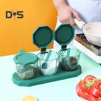 Держатель для бутылки с приправой большой емкости, влагостойкий фундамент, экономия места, прозрачная коробка для хранения специй, банка для специй 2Grids розовый