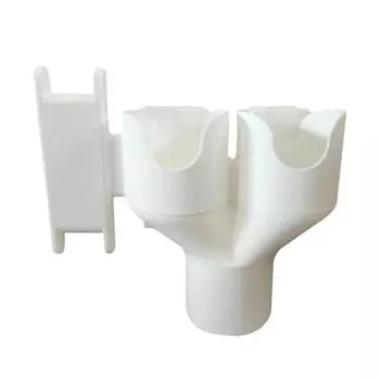 Держатель для бутылочек молокоотсоса, компактный дизайн, легкая установка, органайзер для двух бутылочек с держателем для шланга, держатель для рук белый