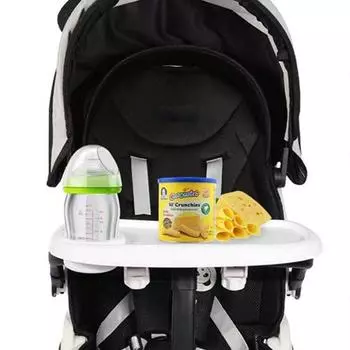 Держатель для бутылочки Поднос для коляски Аксессуар для коляски Детская коляска Обеденный столик Подставка для бутылочки для молока белый