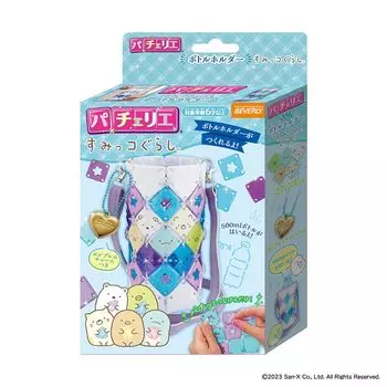 Держатель для бутылок BEVERLY Sumikkogurashi Pacellier, симпатичная пластиковая бутылка с регулируемой длиной [Создать держатель] [Идет с плечом] светло-синий