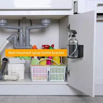 Держатель для бутылок с распылителем, стойка для хранения, нержавеющая, прочная, несущая, простая установка, настенное крепление, органайзер для бутылок с краской 1Holes