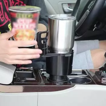 Держатель для бутылок с водой Anti-Shake, вращающийся на 360 градусов, универсальный многофункциональный автомобильный держатель для стаканов с адаптером