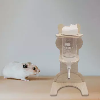 Держатель для бутылок с водой для хомяка, герметичный, для дома, деревянный кронштейн, диспенсер для 125ml