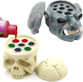 Держатель для чашки с чернилами в виде черепа, колпачок для чернил, держатель для чашки, жесткая подставка для инструментов для перманентного макияжа, аксессуары, принадлежности белый