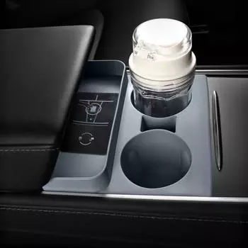 Держатель для чашки с водой, внутренняя силиконовая подушка, водонепроницаемая противоскользящая подставка для чашки без повреждений чёрный