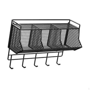 Держатель для чеснока и имбиря, ящик для хранения лука, подвесной органайзер для гаража чёрный