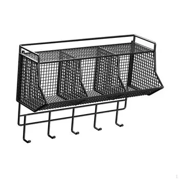 Держатель для чеснока и имбиря, ящик для хранения лука, декор для кухни, органайзер, корзина для шкафа для автофургона чёрный