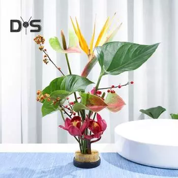 Держатель для цветочной лягушки круглый сверхмощный металлический домашний DIY ваза для цветов фиксированная медная булавка инструмент для цветочной композиции D