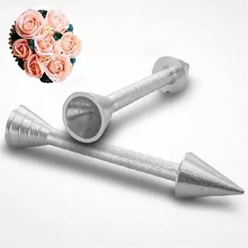 Держатель для цветов роз, украшение, кондитерские палочки, конус для выпечки, инструменты для крема, трубопровод для торта, алюминиевый сплав, 1 шт., стержень