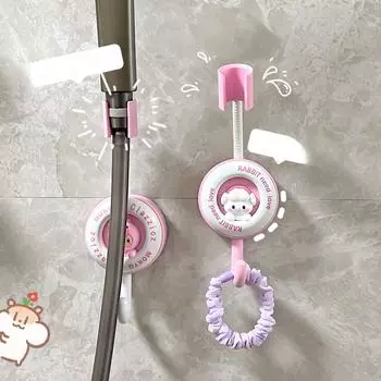 Держатель для душа без перфорации, регулируемый душевой прибор, общежитие, дом, дети и женщины, фиксатор насадки для душа Pink Rabbit
