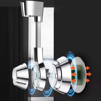 Держатель для душа на присоске Регулируемый держатель насадки для душа Ручной держатель с насадкой Без ударов Многоугольный поворотный кронштейн для душа