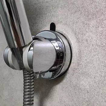 Держатель для душа на присоске Регулируемый держатель насадки для душа Ручной держатель с насадкой Без ударов Многоугольный поворотный кронштейн для душа белый