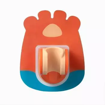 Держатель для душевой лейки для ванной комнаты, бесшовный, водонепроницаемый, с фиксированным основанием и крючком, оранжевый