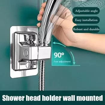 Держатель для душевой лейки из АБС-пластика, настенная душевая стойка, самоклеящаяся, регулируемая, вращающаяся, ручная, аксессуары для ванной комнаты темно серый