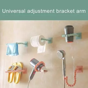 Держатель для душевой лейки, клейкая вешалка для полотенец, органайзер для ванной комнаты, стойка без сверления, вешалка для мяча для ванны, аксессуары для хранения в ванной комнате B розовый