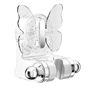 Держатель для душевой лейки с присоской, настенное крепление, ручной кронштейн, не требующий сверления, настенная душевая док-станция, регулируемая душевая стойка прозрачный