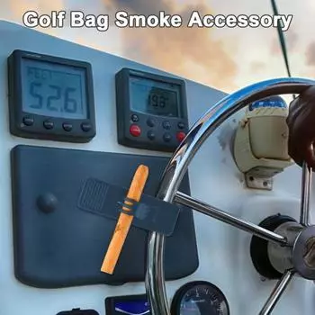 Держатель для дыма для гольфа Пластиковый держатель для дыма для тележки с сумкой для гольфа Зажим для аксессуаров для дыма для гольфа Зажим для гольфистов жёлтый
