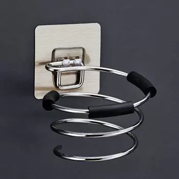 Держатель для фена для ванной комнаты, домашний органайзер, клейкий настенный держатель для ногтей, наклейки без следов, уход за волосами, стеллаж для хранения фена