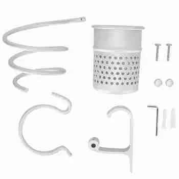 Держатель для фена для ванной комнаты, настенный органайзер, многофункциональная стойка(Мэтте с7)