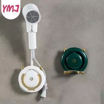 Держатель для фена Hands Free, регулируемый, вращающийся на 360°, полка для ванной комнаты, настенное крепление, универсальная подставка для фена