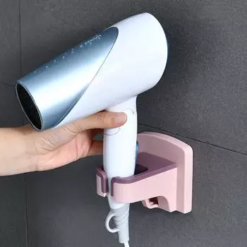 Держатель для фена настенный для ванной комнаты выпрямитель для волос полки для хранения без сверления кронштейн для сортировки фена аксессуары для ванной комнаты белый