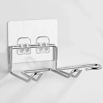 Держатель для фена, настенный выпрямитель для волос, держатели для фена, органайзер для ванной, стеллаж для хранения, полка, аксессуары для ванной комнаты чёрный