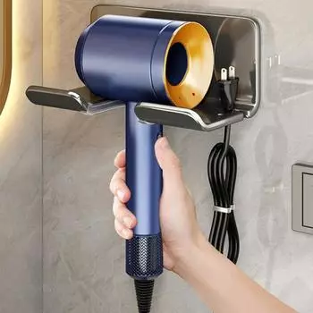 Держатель для фена Настенный выпрямитель для волос Сушилка для волос Подставка для волос Органайзер для ванной Полки Полки для организации туалетной комнаты