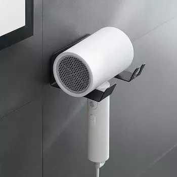 Держатель для фена Стойка для парикмахерской Хранение выпрямителей Органайзер для фена Подставка из нержавеющей стали чёрный