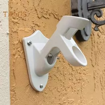 Держатель для флагштока, настенное крепление, кронштейн для флагштока, 2 позиции, алюминиевый сплав, крепление для флагштока диаметром 1 дюйм, декор для крыльца чёрный