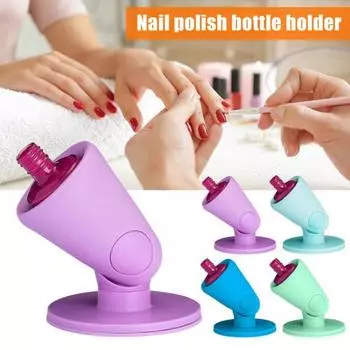 Держатель для флакона с лаком для ногтей, подставка с зажимом, защита от проливания, маникюрный инструмент для ногтей, регулируемый шарнир, аксессуары для лака для ногтей фиолетовый