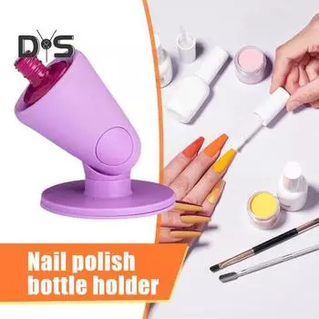 Держатель для флакона с лаком для ногтей, подставка с зажимом, защита от проливания, маникюрный инструмент для ногтей, регулируемый шарнир, аксессуары для лака для ногтей зелёный