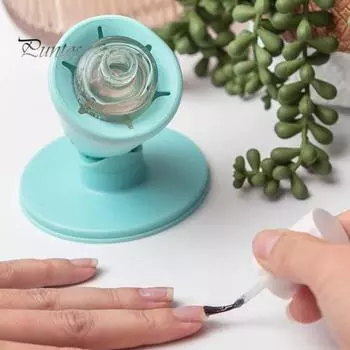 Держатель для флакона с лаком для ногтей, подставка с зажимом, защита от проливания, маникюрный инструмент для ногтей, регулируемый шарнир, аксессуары для лака для ногтей baby голубой