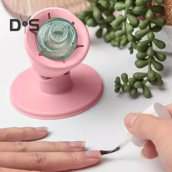 Держатель для флакона с лаком для ногтей, ручка и наконечник, подставка с защитой от проливания для покраски ногтей, инструменты для дизайна ногтей, аксессуары для маникюра и педикюра разноцветный