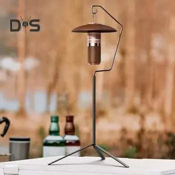 Держатель для фонаря для кемпинга, легкий, прочный, металлический, съемный, для пикника, рыбалки, чайного столика, настольного фонаря, штатива, вешалка чёрный