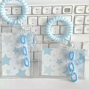 Держатель для фотокарт Kpop, синий, розовый, чехол для карточек Idol, водонепроницаемый протектор, держатель для карточек Bus, сумка, подвеска, школьные канцелярские принадлежности