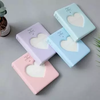 Держатель для фотокарточек 3 дюйма 64 кармана фотоальбом Love Heart Movie Ticket Star Collection фотонаклейка DIY Mini Instax Album