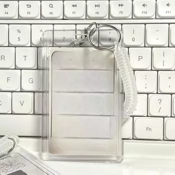 Держатель для фотокарточек, брелок с защитой от потери, 3 дюйма, INS, прозрачный защитный чехол для идола, сумка, рукава для автобусных карт, принадлежности