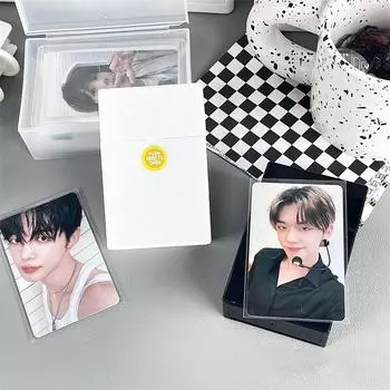 Держатель для фотокарточек, ящик для хранения фотоальбома, домашний чехол для фотографий, ящик для хранения именной карты белый
