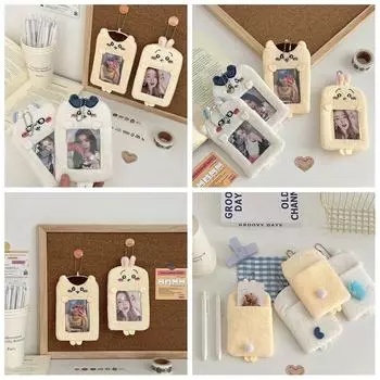 Держатель для фотокарточек в виде плюшевого животного, держатель для карточек в виде мультяшного автобуса, милый держатель для фотокарточек в виде девочки style 4