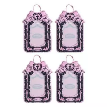 Держатель для фотокарточек Youms Ribbon, розовый, 4 шт.