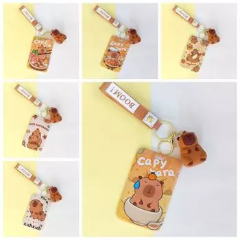 Держатель для фотокарточки с изображением мультяшного животного Капибара Кавайная обложка для автобусной карты для путешествий style 6