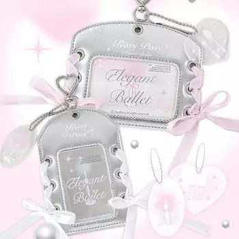 Держатель для фотокарты с кольцом для ключей серебристого цвета из искусственной кожи для студенческого удостоверения личности, портативный брелок для ключей, защитный чехол для фотокарты