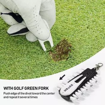 Держатель для футболок для гольфа, органайзер для хранения с брелоком, большой вместительный, износостойкий, легкий комплект держателей для аксессуаров для футболок для гольфа черный белый