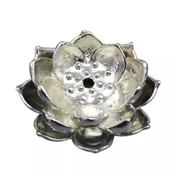 Держатель для горелок, пластина для ароматических палочек, курильница в форме лотоса из сандалового дерева серебряный