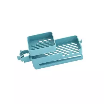 Держатель для губки для крана, кухонная столешница для ванной, полка для хранения полотенец, экономящая место, полка для мочалок серый