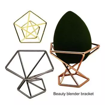 Держатель для губки для красоты, удобная стабильная подставка для сушки макияжа из углеродистой стали, аксессуары для туалетного столика розового золота