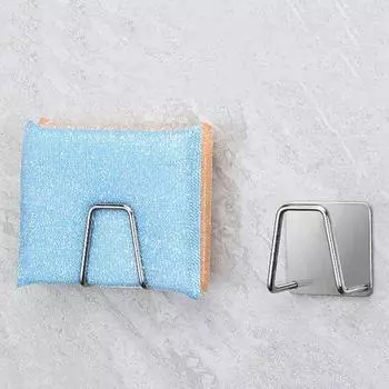 Держатель для губки для мыла из нержавеющей стали, щетка для мытья посуды, сушилка, губка, ткань, сливной крючок, стойка