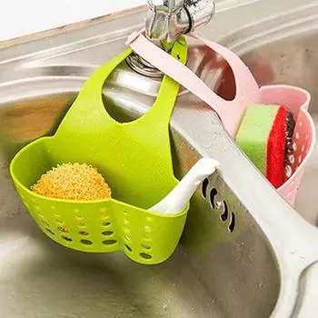Держатель для губки для раковины, 2 отверстия для мешков, кран, подвесное ситечко, органайзер, стеллаж для хранения