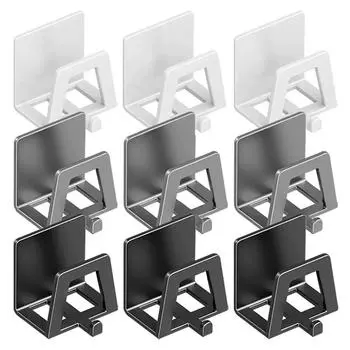 Держатель для губки из углеродистой стали, самоклеящаяся полка для сушки губки в раковине, настенные крючки для хранения на кухне, держатели-органайзеры чёрный